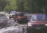 4x4 cruising through greek rivers